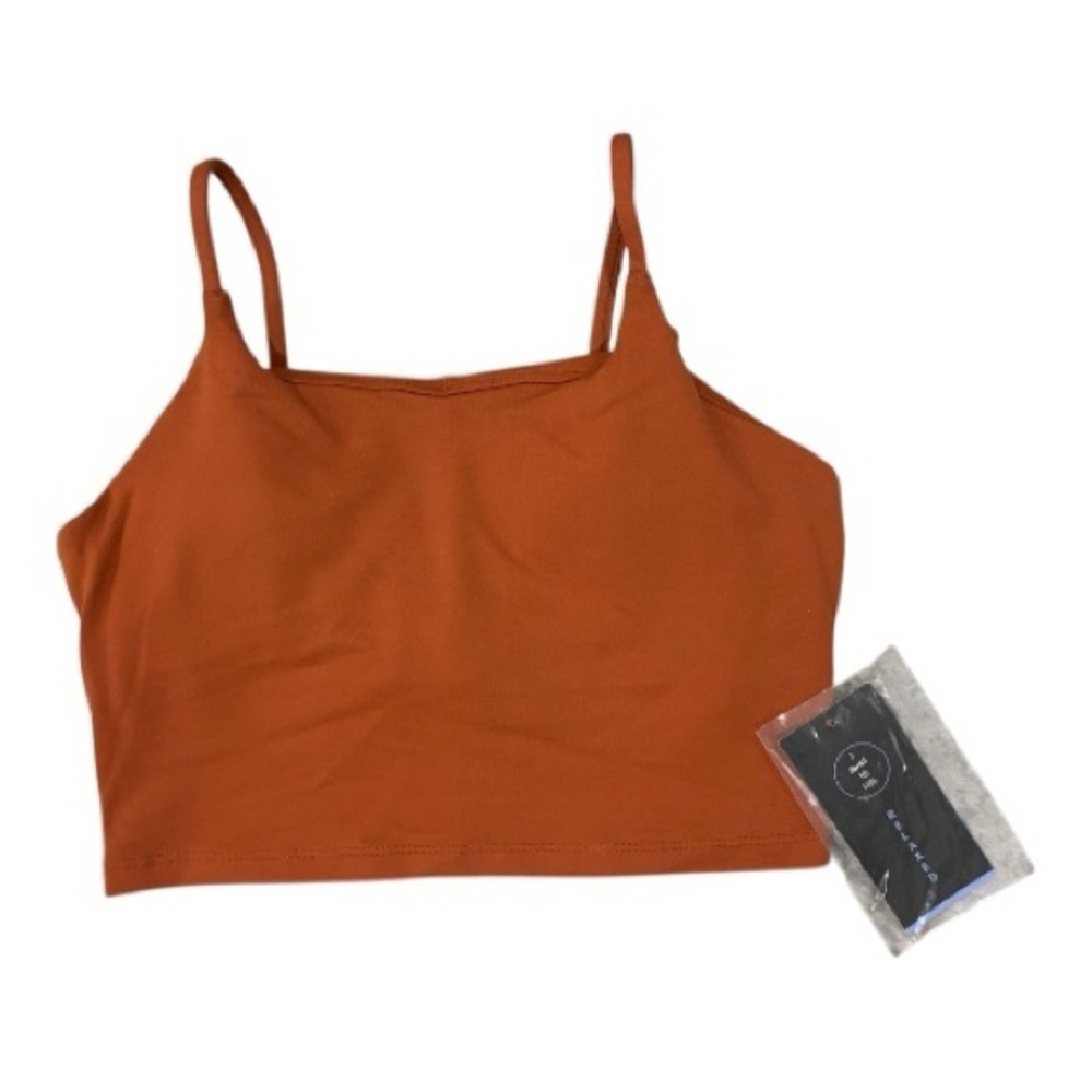 Orange Padded Bralette Sports Bra Size Large NWT